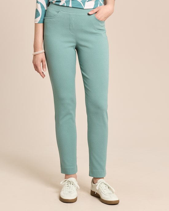 Produktabbildung für Slim Fit Schlupfhose Helga mit Jacquard-Struktur