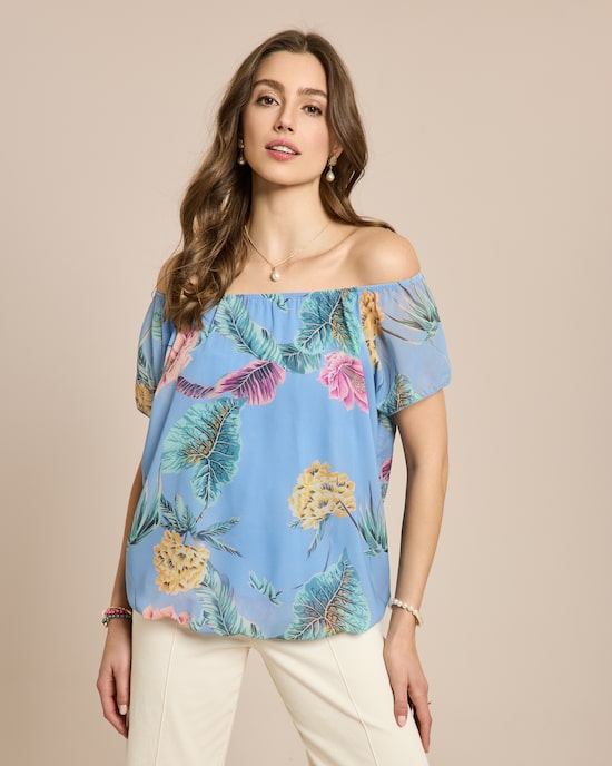 Produktabbildung für Tunika mit Carmenausschnitt