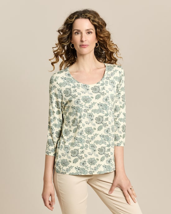 Produktabbildung für Shirt mit Paisley-Alloverdruck