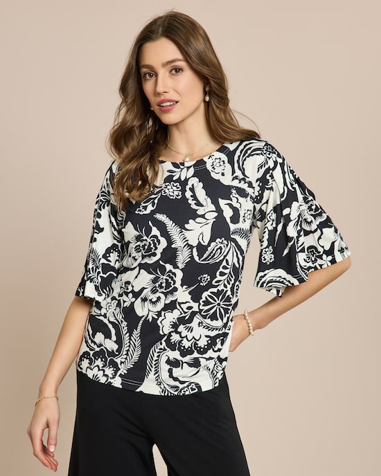 Produktabbildung für Shirt mit Schmetterlingsärmeln