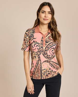 Produktabbildung 1 für Poloshirt mit Paisleymuster