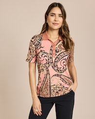 Produktabbildung für Poloshirt mit Paisleymuster