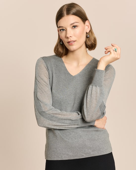Produktabbildung für Pullover mit Mesh-Einsätzen
