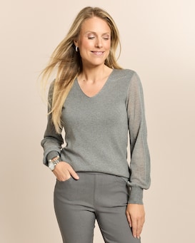 Produktabbildung für Pullover mit Mesh-Einsätzen