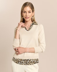 Produktabbildung für Pullover mit Leo-Bluse