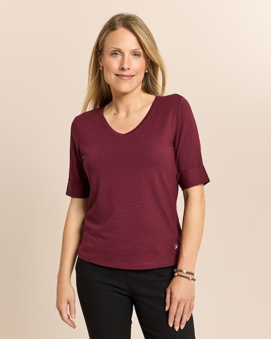 Produktabbildung für Shirt mit Ärmelaufschlag