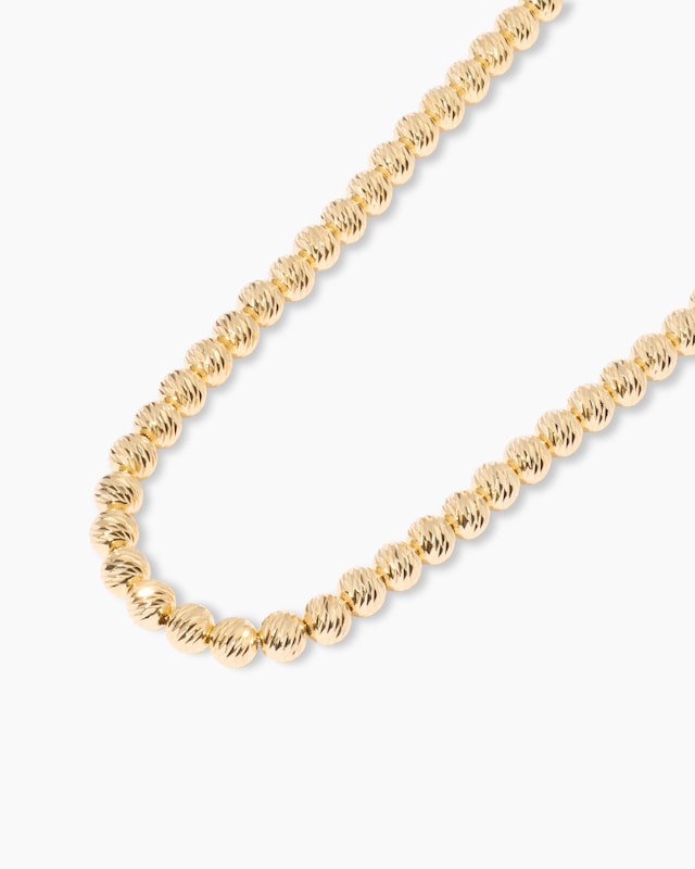 Kugelcollier mit diamantierten Kugeln