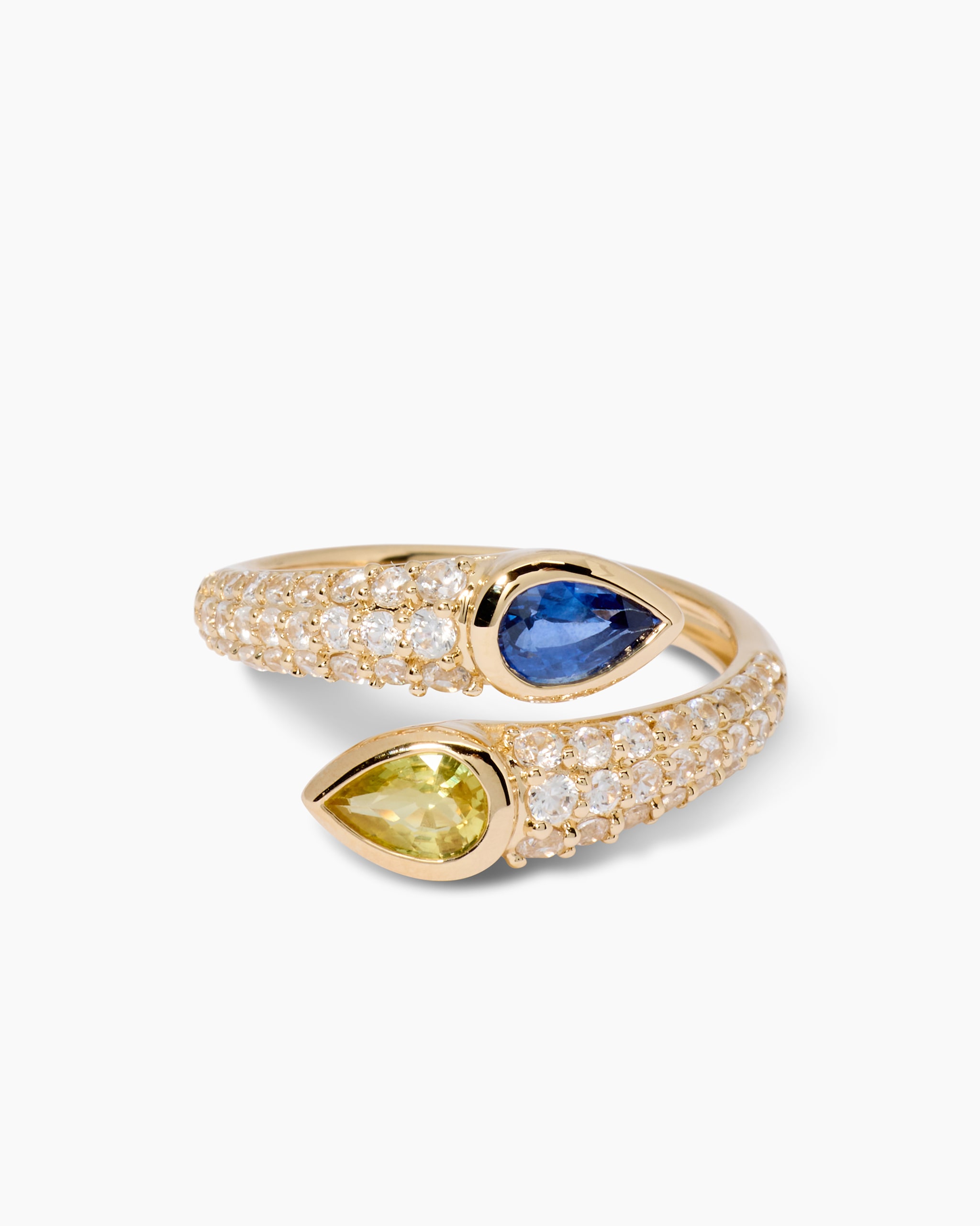 Produktabbildung für Ring mit Saphir & Zirkon