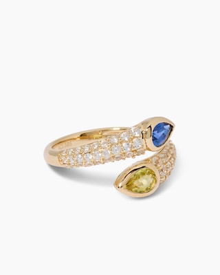 Produktabbildung 4 für Ring mit Saphir & Zirkon