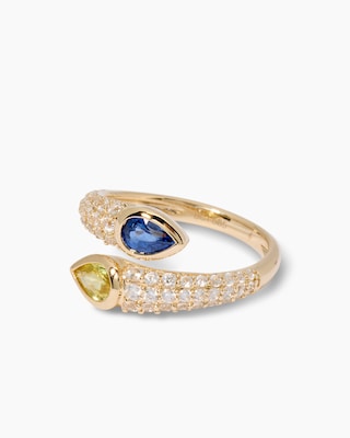 Produktabbildung 3 für Ring mit Saphir & Zirkon