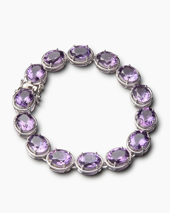 Produktabbildung für Armband mit Amethyst oder Sky Blue Topas