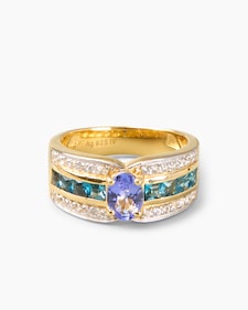 Produktabbildung für Ring mit Tansanit, Topas & Zirkon