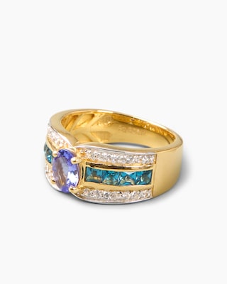 Produktabbildung 3 für Ring mit Tansanit, Topas & Zirkon