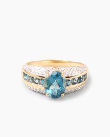 Produktabbildung für Ring mit London Blue Topas