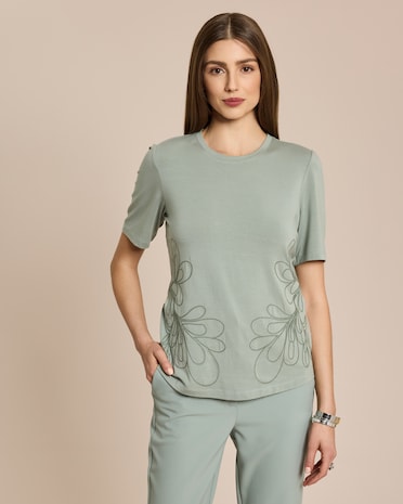 Produktabbildung für Jersey Shirt mit Saumblumen