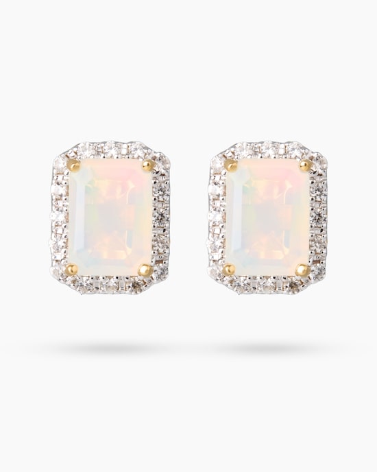 Produktabbildung für Ohrstecker mit äthiopischem Opal & Zirkon