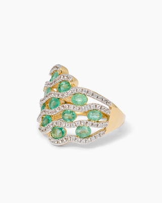 Produktabbildung 3 für Ring mit Sambia-Smaragd & Zirkon