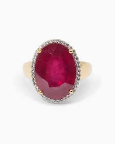 Produktabbildung für Ring mit Sambia-Rubin & Zirkon