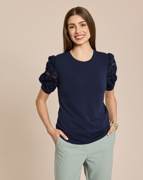 Produktabbildung für SoftShine Jersey Shirt mit Spitze