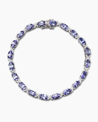 Produktabbildung 1 für Armband mit Tansanit AAAA+ & Diamant