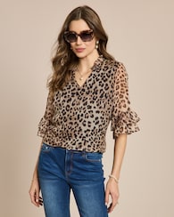 Produktabbildung für Bluse Leoprint