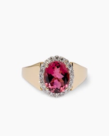 Produktabbildung für Ring mit Pink Turmalin & Brillanten