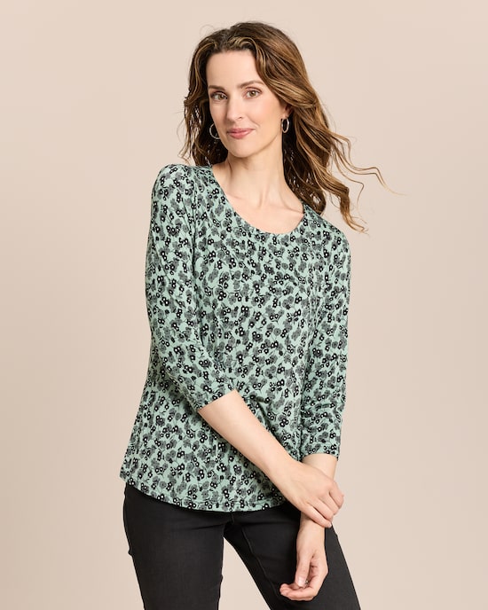 Produktabbildung für Shirt mit Millefleurs-Druck
