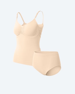 Produktabbildung 3 für Denim Top mit Spaghetti-Trägern & Melange Slip