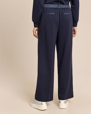 Produktabbildung 4 für Wide Leg Jersey Hose mit Denimbund