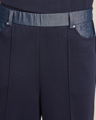 Produktabbildung 5 für Wide Leg Jersey Hose mit Denimbund
