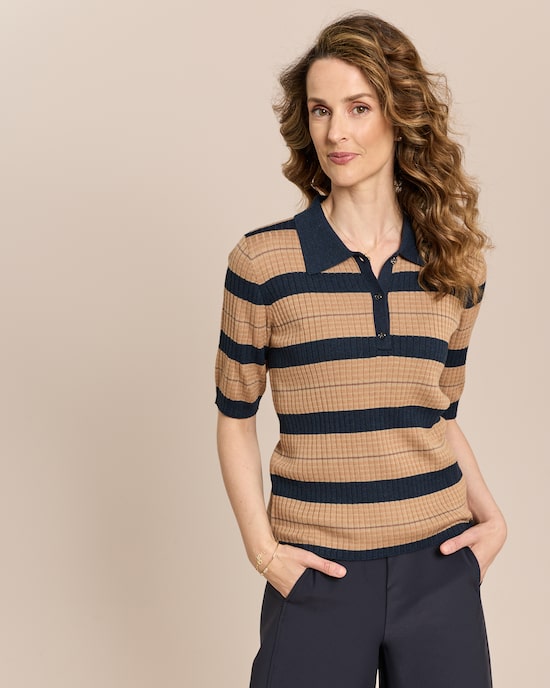 Produktabbildung für Strick-Poloshirt