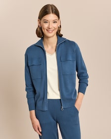 Produktabbildung für Strickjacke mit Zipper