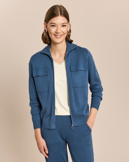 Produktabbildung für Strickjacke mit Zipper