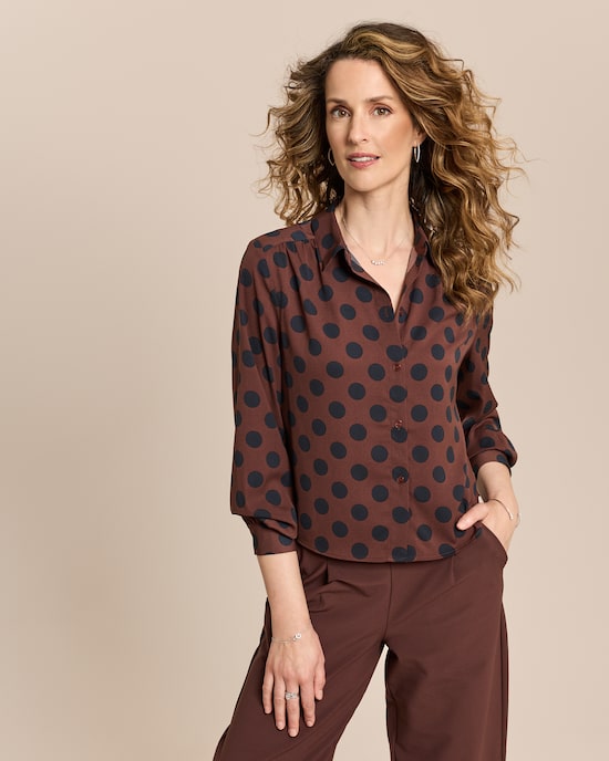Produktabbildung für Crepe de Chine Bluse mit Tupfen