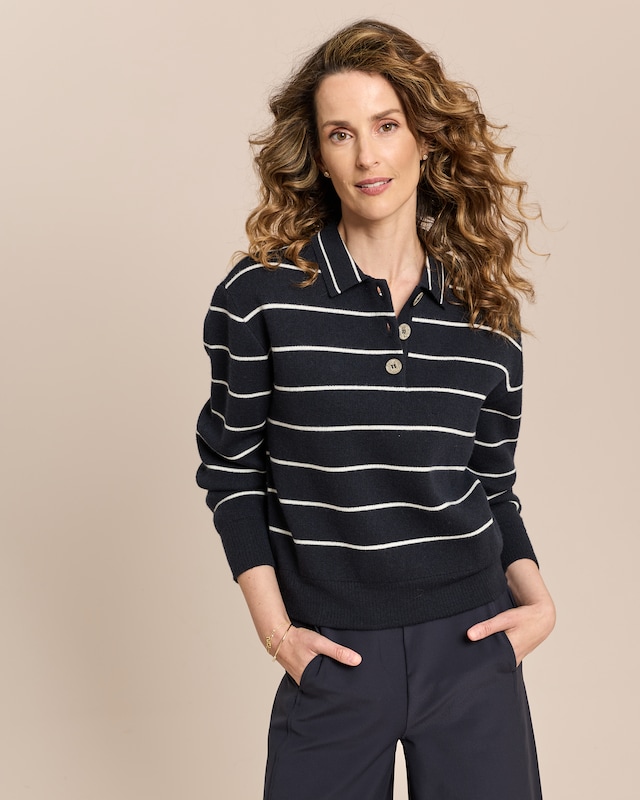 Pullover mit Polokragen