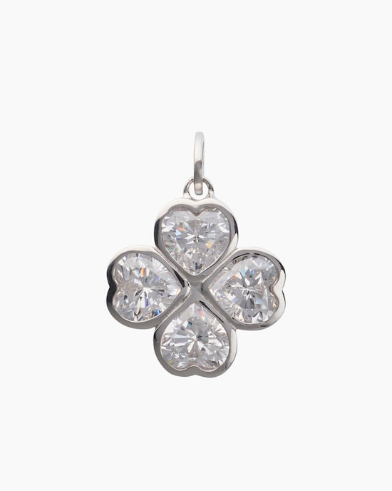 Produktabbildung für Kleeblatt-Anhänger mit Zirkonia