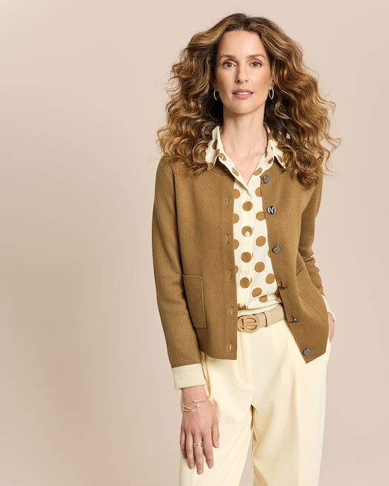 Produktabbildung für Doubleface-Cardigan mit Metallknöpfen