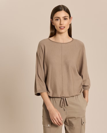 Produktabbildung für Strickshirt mit Fledermausarm