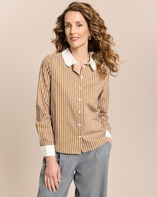 Produktabbildung für Baumwollstretch Bluse gestreift