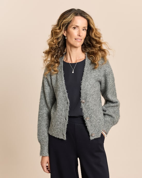 Produktabbildung für Boucle Strickjacke