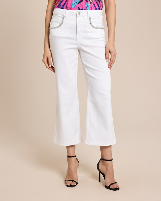 Produktabbildung für Kick-Flared Jeans 7/8 mit Strass