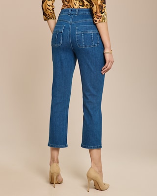 Produktabbildung 4 für Slim Fit Jeans 7/8 mit Strass-Detail