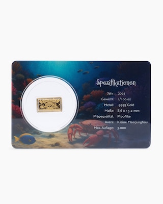 Produktabbildung 2 für Goldbarren "Meerjungfrau" + Box
