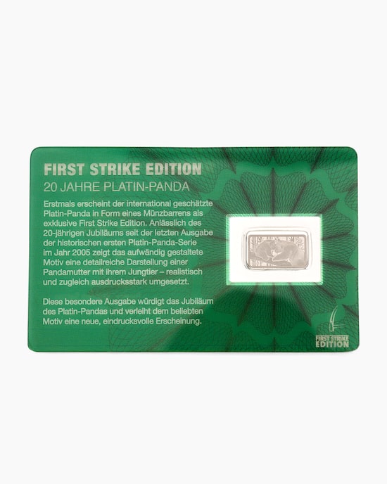 Produktabbildung für Platinmünze First Strike Ed. 20 J. Platin Panda
