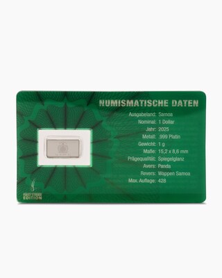 Produktabbildung 2 für Platinmünze First Strike Ed. 20 J. Platin Panda