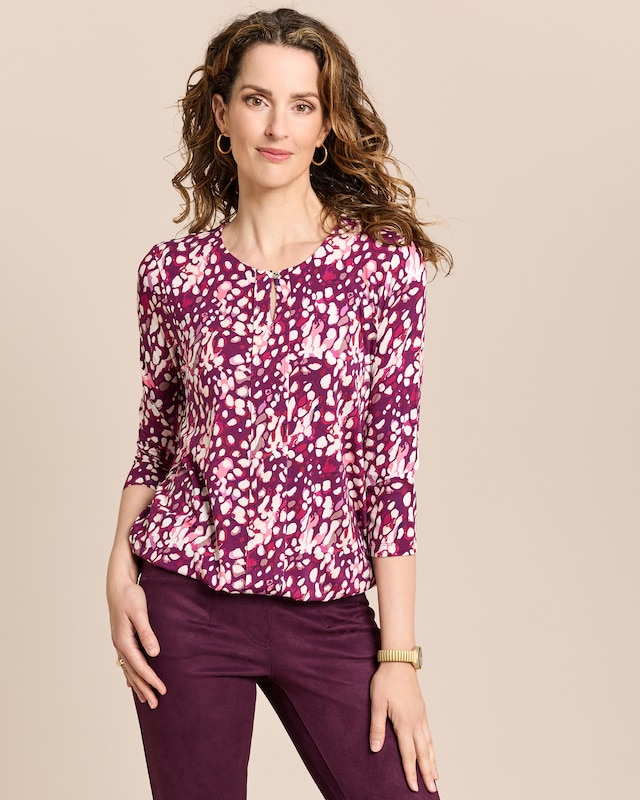 Shirt mit Aquarell-Druck