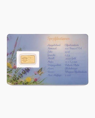 Produktabbildung 2 für Goldmünzbarren Glücksbringer 2026