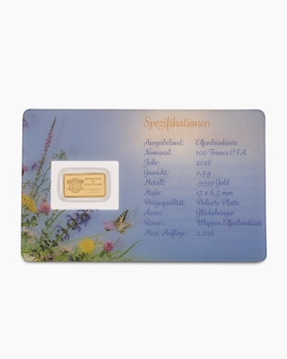 Produktabbildung 2 für Goldmünzbarren Glücksbringer 2026