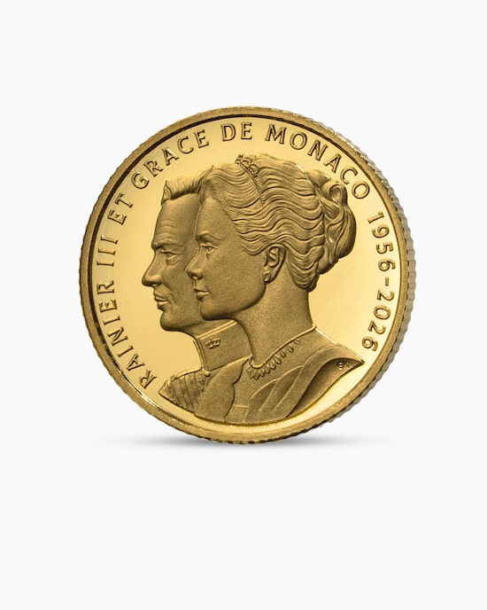 Produktabbildung für Goldmünze 70. Hochzeitstag Grace Kelly