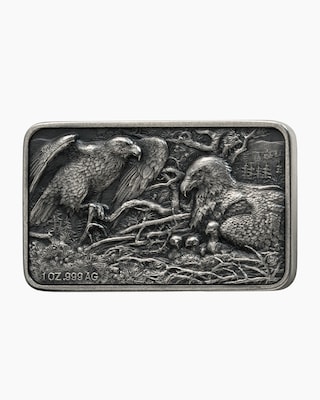 Produktabbildung 2 für 1oz Silbermünze de Greef Adlerfamilie